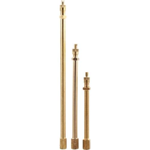 Brass Auto Tire Valve Stem Extension Pole Car Wheel Valve Stem Tire Valve Extension with Cap Straight Bore