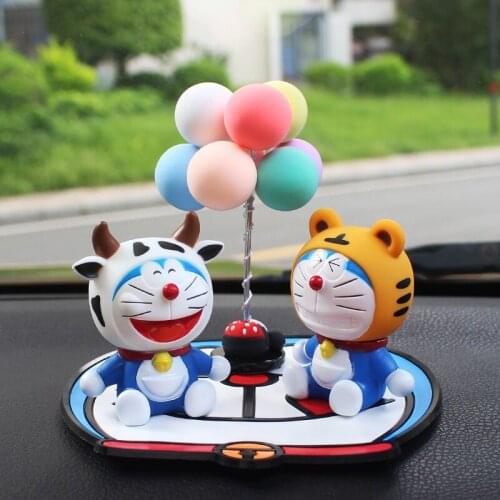 Cute Zodiac Doraemon Cartoon Character Modeling Car Instrument Panel Decoration Home Desktop Car Interior Parts Accessories