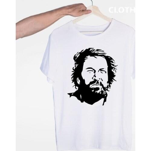 BUD SPENCER T Shirts Fashion O-neck Short Sleeve Bud T-Shirt Mens Clothing