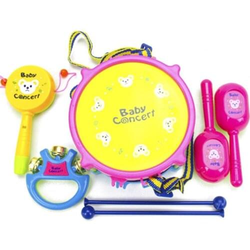 5Pcs Kids Drums Educational Toys Indoor Outdoor Interactive Playing Percussion Instrument Band Kit Children Gift