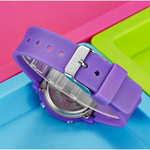 OHSEN 1605 High Quality Rubber Watch Band Silicone strap with pin buckle black white Pink blue green