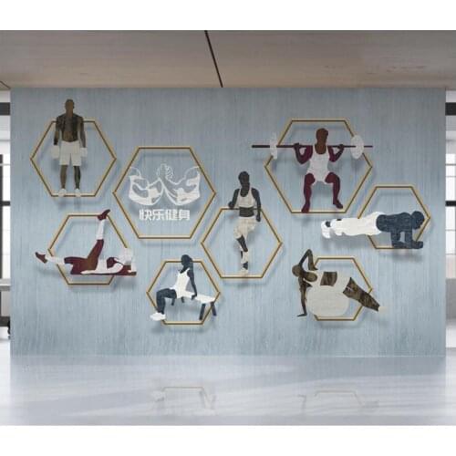 Custom mural photo 3d room wallpaper Modern minimalist gym fitness equipment home decor 3d wall murals wallpaper for walls 3 d