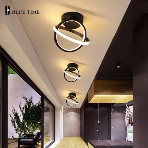 LED Chandelier Home Indoor Lighting for Living Room Bedroom Aisle Light Ceiling Chandeliers Lustre Lighting Black White Corridor