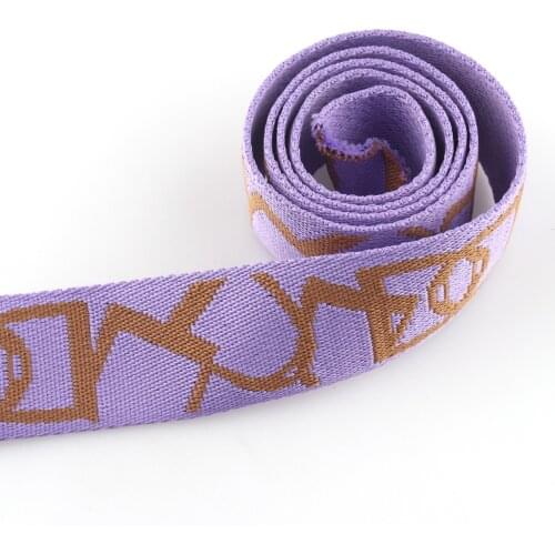 Purple Striped Canvas 38mm(1.5") Woven Belt Sewing Bag Leash Dog Collar Cotton Webbing Strap