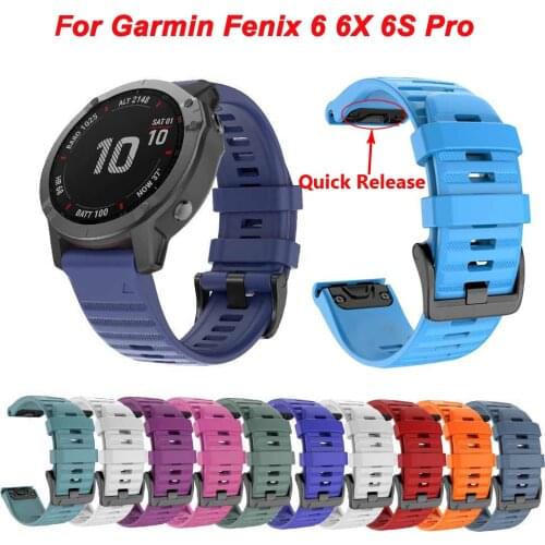 Watchband Strap for Garmin Fenix 6X 6 5 6S Pro 5S Plus 3 3HR Watch Quick Release Silicone Easyfit Wrist Band Strap 26 22 20MM