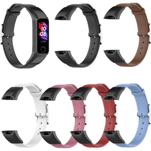 Leather Watchband Strap Replacement for Huawei Band 4 ADS-B29/ Honor 5i CRS-B19S Smart Watch Accesories Wrist Strap Bracelet