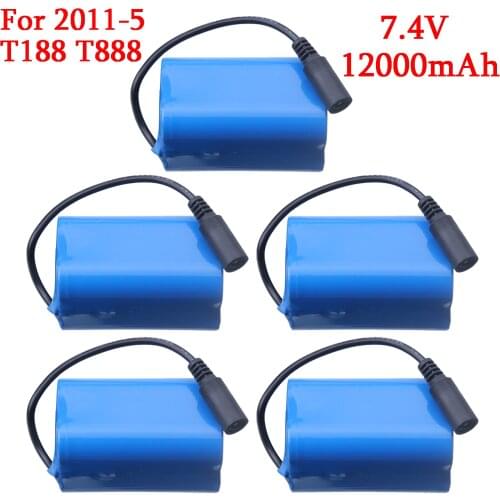 1-5PCS T188 T888 2011-5 Remote Control RC Fish Finder Fishing Bait Boat Spare Parts 7.4V 12000mah battery For rc T188 Boat
