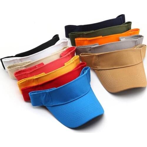 Spring Summer Sports Sun Cap Men' Cap Women Adjustable Cotton Visor UV Protection Top Empty Tennis Golf Running Sunscreen Hat