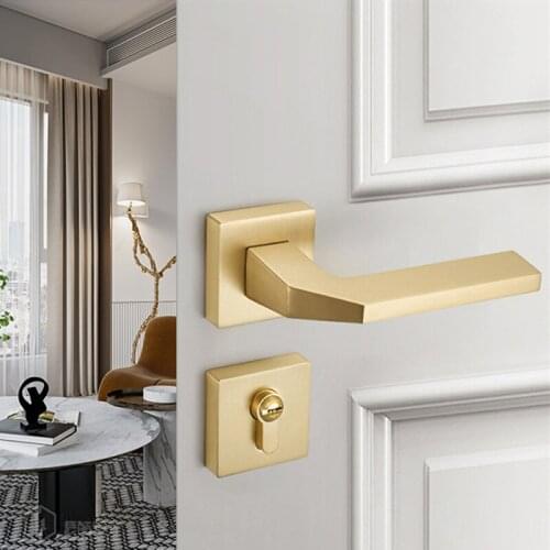 Light Luxury Zinc Alloy Safety Silent Door Locks Household Hotel Door Handle Lock Hardware Accessories Mechanical Lockset