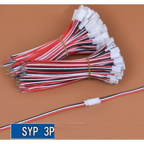 SYP 3P terminal wire PCB circuit board terminal cable 3pin Electronic male and female connection line 100pair