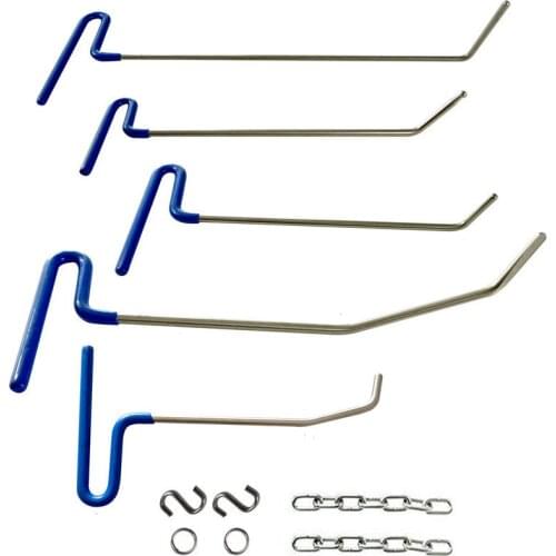 PDR Hooks Tools Push Rod Whale Tails Rods Paintless Dent Repair Tool Remove Dents Auto Tool Set Door Dings Damage Repair Kit