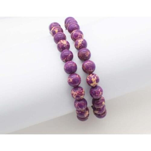 Wow! purple jaspers round 8/10/12mm bracelet 7.5inch wholesale beads FPPJ nature