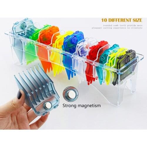 10pcs Limit Comb Oil Head Electric Clippers Magnet Caliper Hair Clipper Tooth Guides Combs Tool