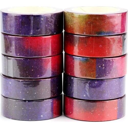 10pcs/lot Decor Creative Dream Starry Sky Washi Tapes Paper DIY Scrapbooking Planner Adhesive Masking Tapes Kawaii Stationery