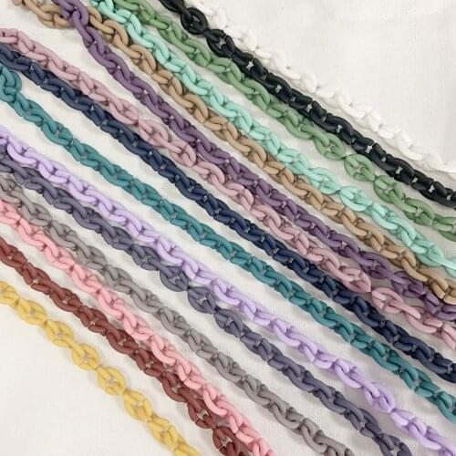 100pcs/lot Acrylic Chains Rubber Matt Colors Strands Linked Bag Chains Women DIY Accessories Glasses Chain Components New
