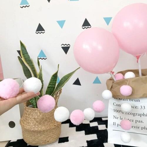 15pcs DIY Wool Felt Balls 5cm Handmade Kids Room Wall Decor Hanging Nursery Pom Pom Garland Best Gifts For Kids Room Ornament