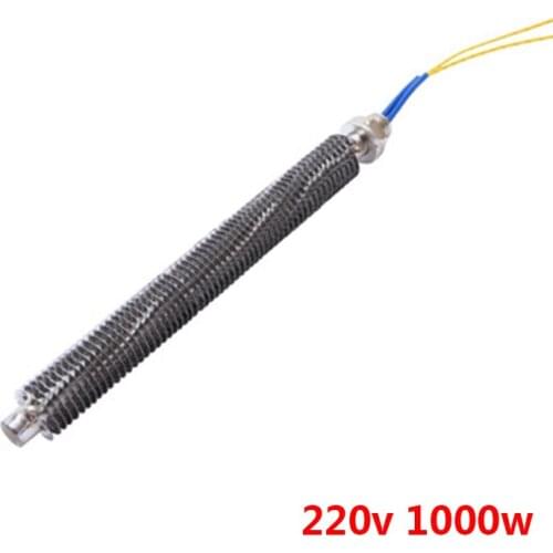 16*280mm 1KW 220V Single Head Fin Heating Element Cartridge Heater Electric Heating Tube with Fin,Heat Sink Air Heating Rod