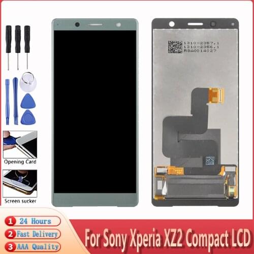 5.0'' For Sony Xperia XZ2 Mini LCD Display OEM Change Touch Screen Digitizer Assembly Replacement For Sony XZ2 Compact LCD