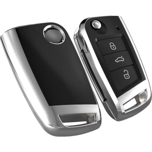 Kwaks Car ABS Plastic Key Case Smart Remote Cover For VW Volkswagen Passat with Zinc Alloy Keyring