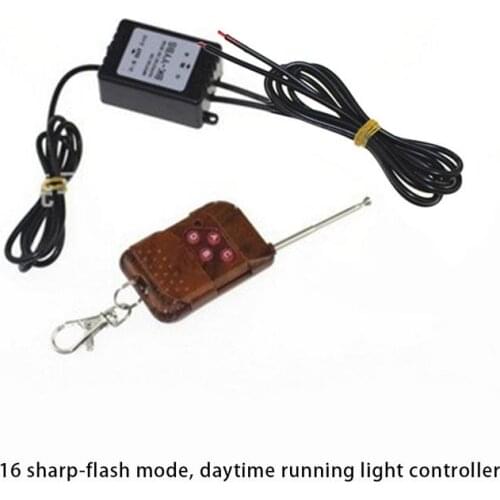 Car Light Wire Daytime Running Light Automobile Burst Flashing LED Light Wireless RC Control Touch for Yaki Light Switch