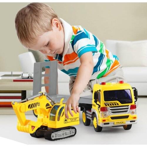 Childrens Toy Simulation Inertia Engineering Truck Truck Transport Truck Excavator Childrens Educational Toys 1:16 Car