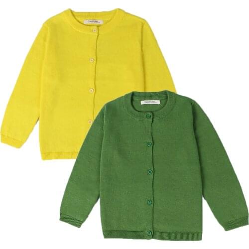 Kids Knit Sweater Boys Wear Spring Children Solid Color Jacket Girl Sweater Mercerized Cotton Boys Sweater Cardigan Baby Clothes