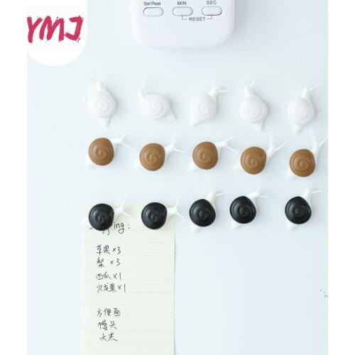 5Pcs Snail Shape Fridge Magnets Souvenir Whiteboard Marker Writing Record Message Board Remind Memo Pad Stickers Home Decor
