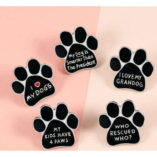 Dog Cat Paw Claws Enamel Pin Footprints Brooches Bag Badges Shirts Clothes Accessories Icon Metal Button Jewelry Friends Gifts