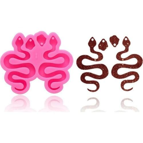 Snake Mold Fondant Keychain Silicon Snake Mold Charm-Snake Silicone Mold Cake Candy Clay Animal Jewelry Casting Molds