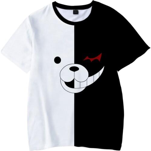 Anime Game T-Shirt Danganronpa Monokuma Clothes 3D Streetwear Men Women T Shirt Harajuku Kids Boy Girl Tees Children Tops