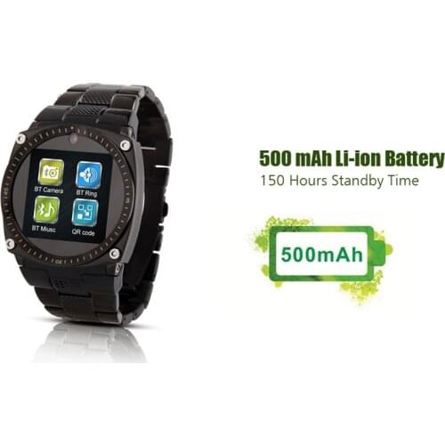 Hot selling Stainless Steel smartwatch for Android IOS mobile Touch screen Watch with Camera Smart Watch Phone with Single Sim