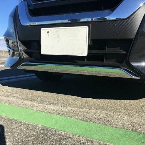 For Nissan Serena 2016 2017 2018 2019 Chrome styling Front Lower Bumper Grille Bottom Cover Protector Strip Trim Accessory