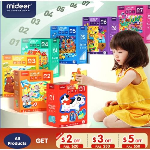 Mideer Kid Jigsaw Montessori Puzzle Educational Advanced Large Piece Puzzle Baby Toddler Early Education Toys Brain Development