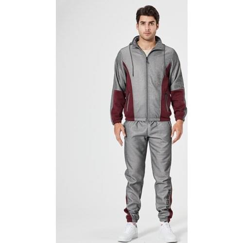 Casual Sports Suit Mens Collectible Hat Jacket Sports Pants 2 Piece Sets Stand-up Collar Trendy Long-sleeved Suit Men Tracksuit