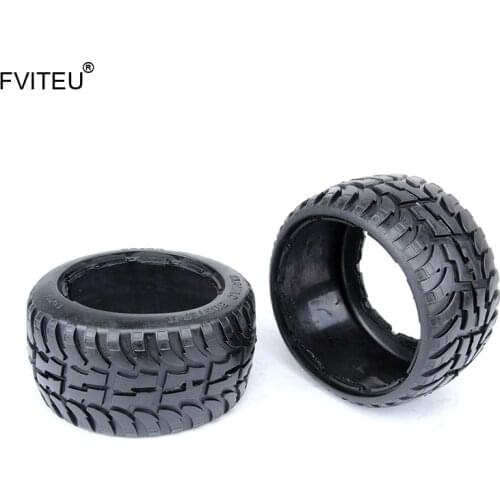 FVITEU Rubber Rear On-Road Tires Set for 1/5 HPI Baja 5B SS Rovan King Motor