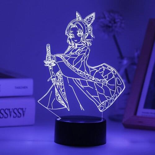 Led Night Light Anime Figure Bedside Lamp Demon Slayer For Childrens Room Kimetsu No Yaiba Party Decor Indie Kid Festival Gift