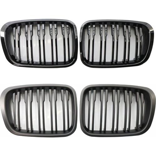 New Front Bumper Kidney Grill Grills Dual Slat M Color For BMW 3 Series E46 4-Door 4D 4DR 1998-2001 Racing Grills Car Styling