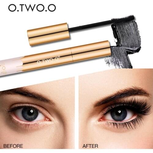 O.TWO.O 4D Fiber Lash Mascara Lengthening Eyelash Curving Brush Eyes Makeup Waterproof Long Lasting Mascara Facil Cosmetics