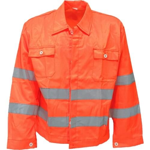 Jacket High visibilita' orange luminex jacket safety reflector