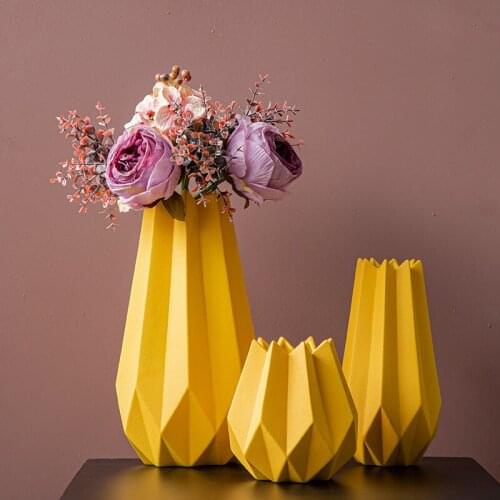 Origami ceramic vase decoration home decoration simulation vase creative living room flower arrangement