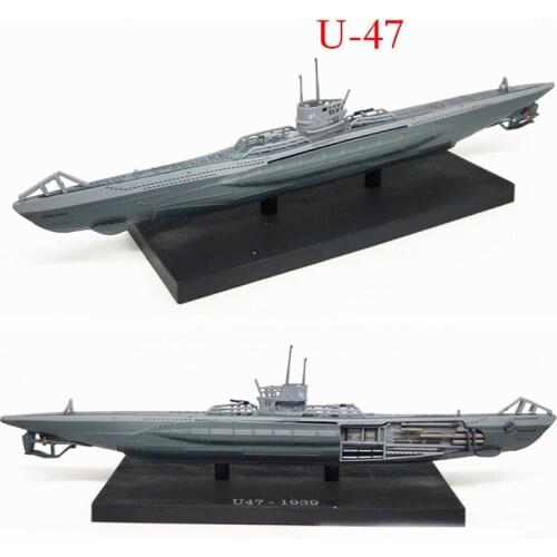 Die-ast 1:350 German U-shaped Submarine U47 WWII Alloy Warship Ship Model Static Simulation Decoration AT01 Adult Collection