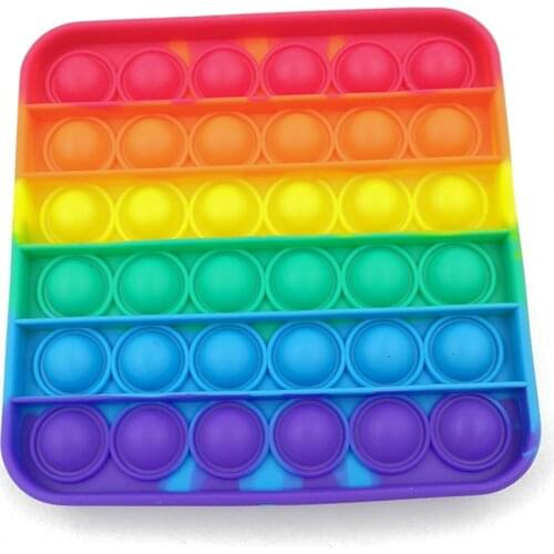 Push Bubble Sensory Toys Autism Relief Stress Concentration Anti-stress Stress Toys Colored Square Puzzles