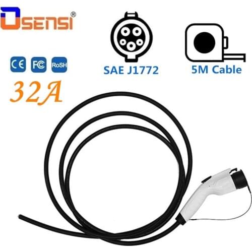 OSENSI 32A Type 1 J1772 Plug Female EV Connector Electric Vehicle SAE J1772 32A EV Charging Plug Car Charger Side