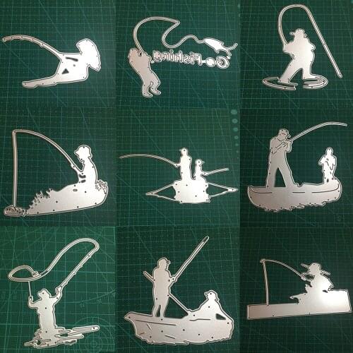 Fishing 2021 New Halloween metal cutter mould diy photo album scrapbook card making stamp embossing decoration mould