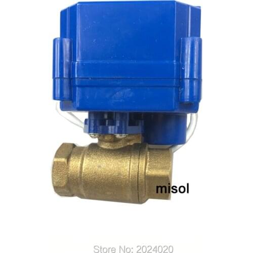 10 pcs ofmotorized ball valve 12V, DN15 BSP, manual switch, 2 way, electrical valve, brass
