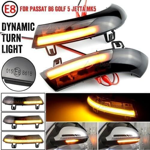 Water Blink Dynamic Flowing Side Mirror LED Turn Signal Light For VW Passat B5.5 B6 R36 R32 Jetta MK5 Golf 5 GTI Sharan SuperB