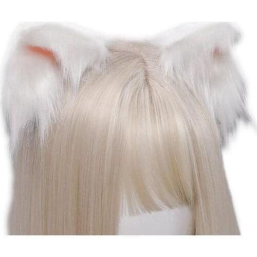 Faux Fur Kitten Ears Lolita Hair Clips Anime Cosplay Furry Hairpins Photo Props