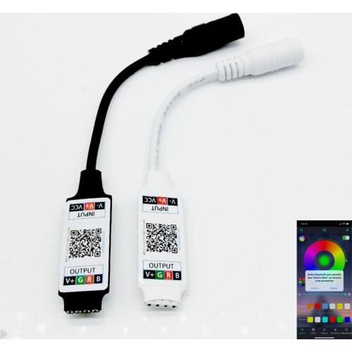 1PC Mini DC5-24V Bluetooth-compatible Smart Phone Controller For 5050 3528 Female Plug to 4Pin Connector LED Light Strip