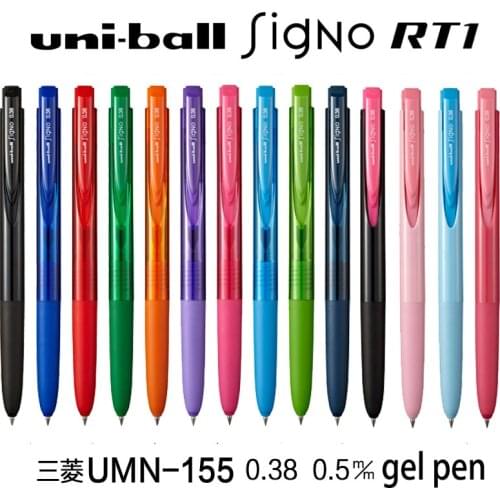 1pc Mitsubishi Uni Japan Gel Pen Uni-ball 0.38/0.5mm 10 Colors Signo RT1 UMN155 Ballpoint/Neutral Pens School&Office supplies