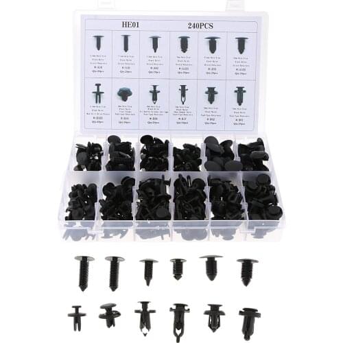 100 Pieces 12 Size Universal Auto Bumper Fastener Clips Auto Car Body Push Pin Rivet Retainer Moulding Clips